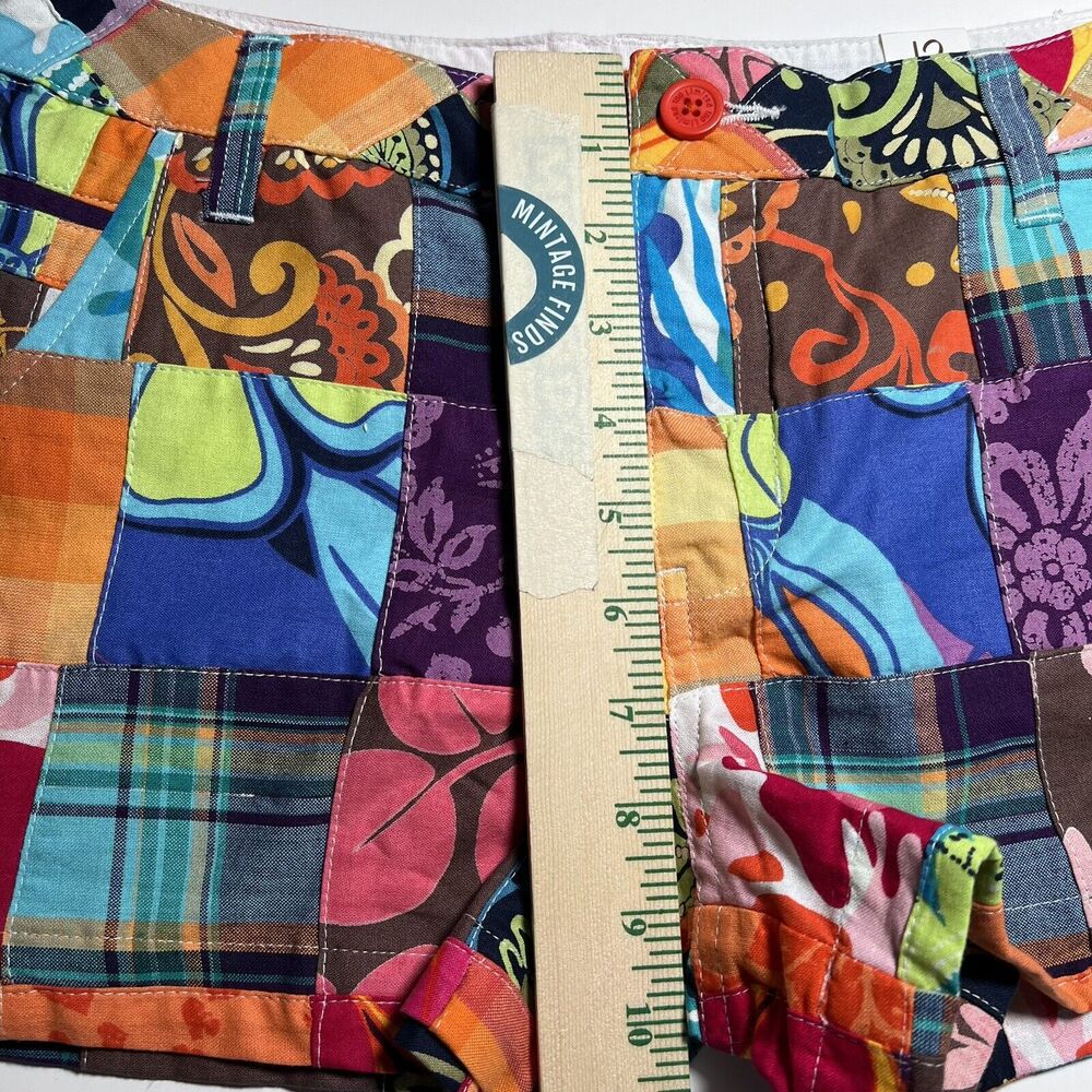 Limited Too Shorts Girls Size 12 1/2 Patch Plaid Floral Short Multi-Color NWT - Picture 11 of 12